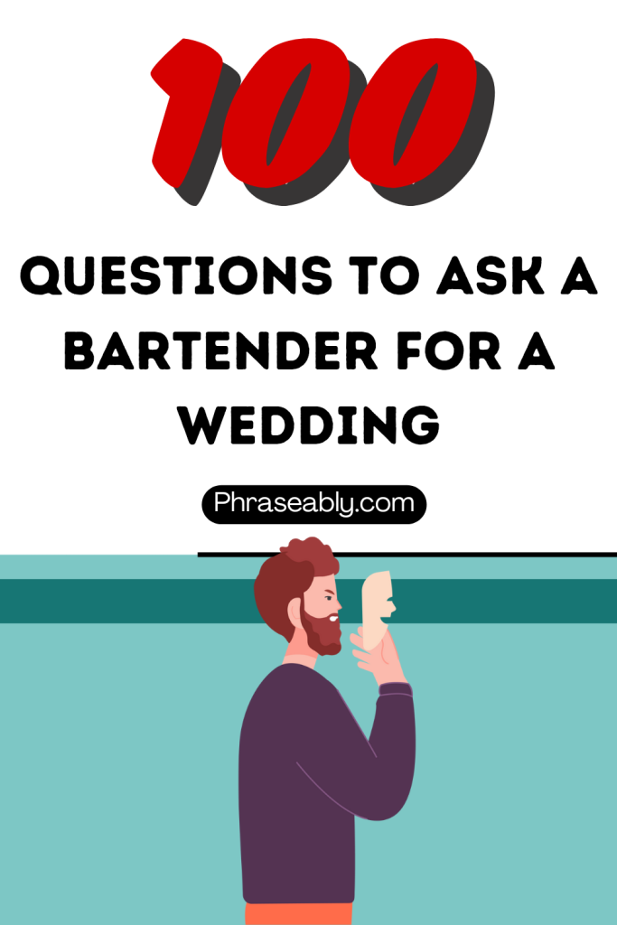 Questions to Ask a Bartender for a Wedding 