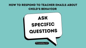 How To Respond To Teacher Email About Child’s Behavior