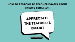 How To Respond To Teacher Email About Child’s Behavior