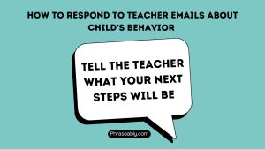 How To Respond To Teacher Email About Child’s Behavior