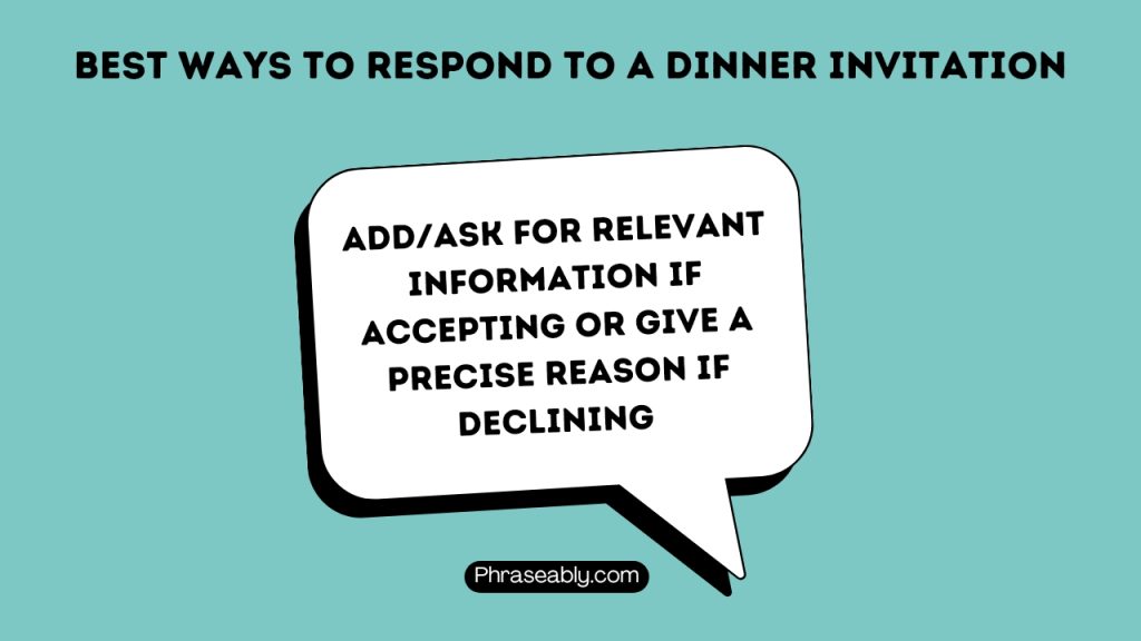 How to Respond to a Dinner Invitation