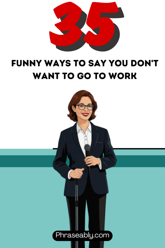 Funny Ways to Say You Don't Want to Go to Work