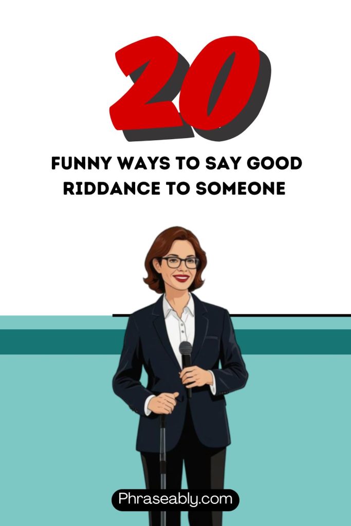 Funny Ways to Say Good Riddance to Someone