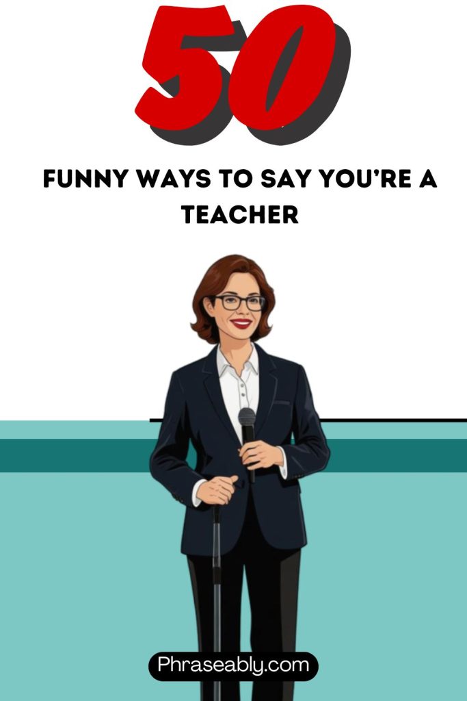 Funny Ways to Say you're a teacher