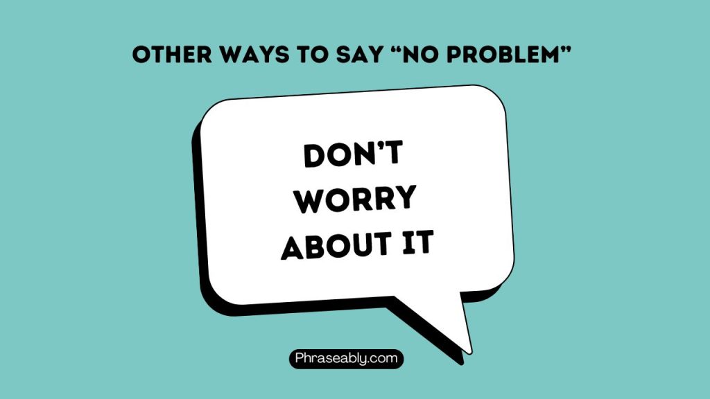 Other Ways to Say No Problem