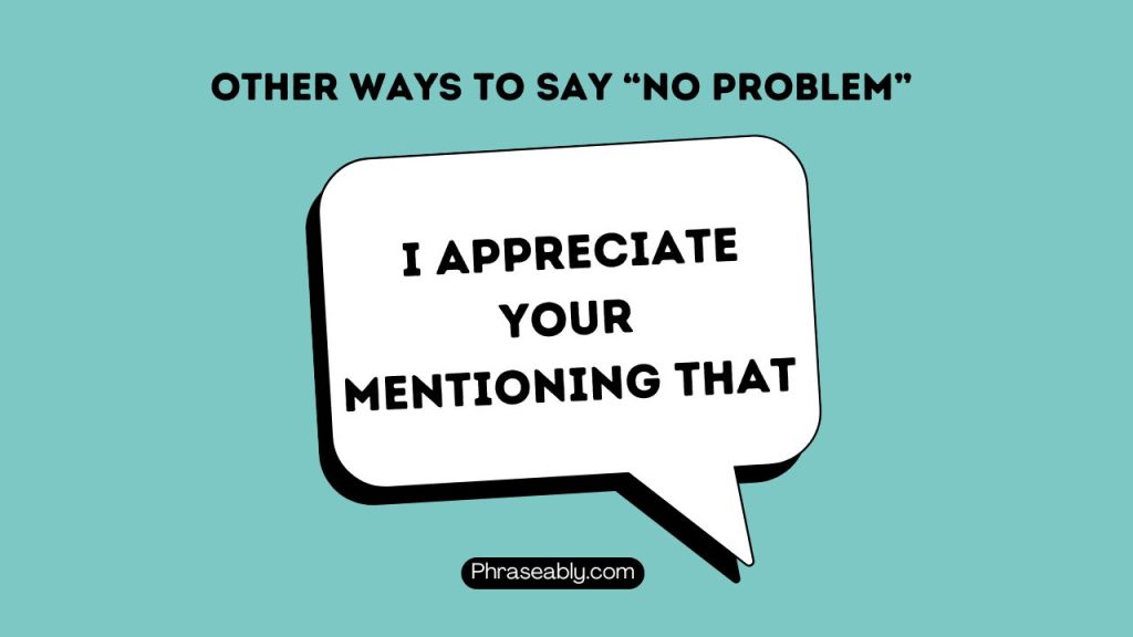 Other Ways to Say No Problem