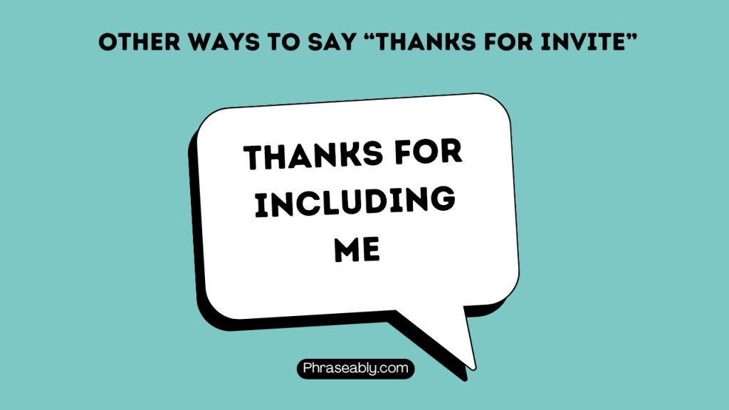 Other Ways to Say Thanks For Invite