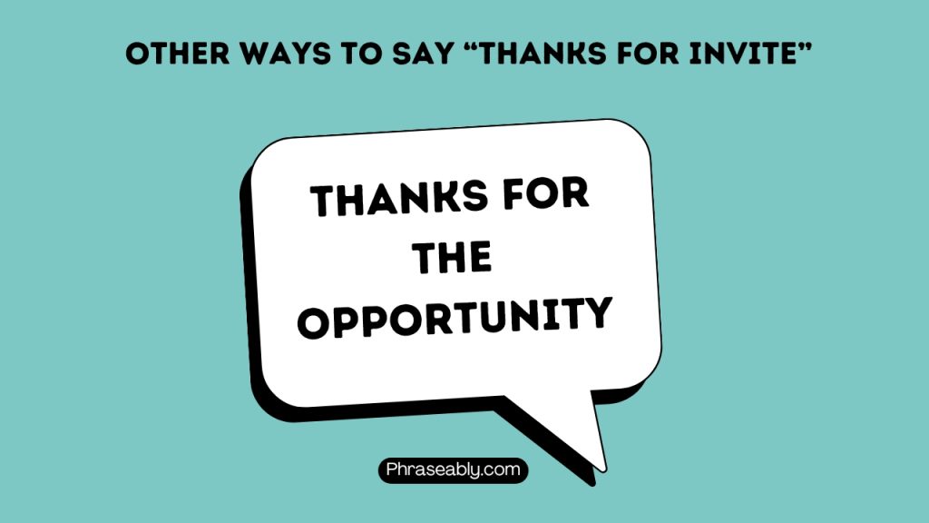 Other Ways to Say Thanks For Invite