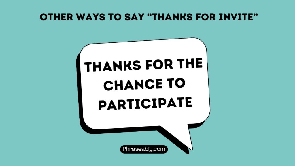 Other Ways to Say Thanks For Invite