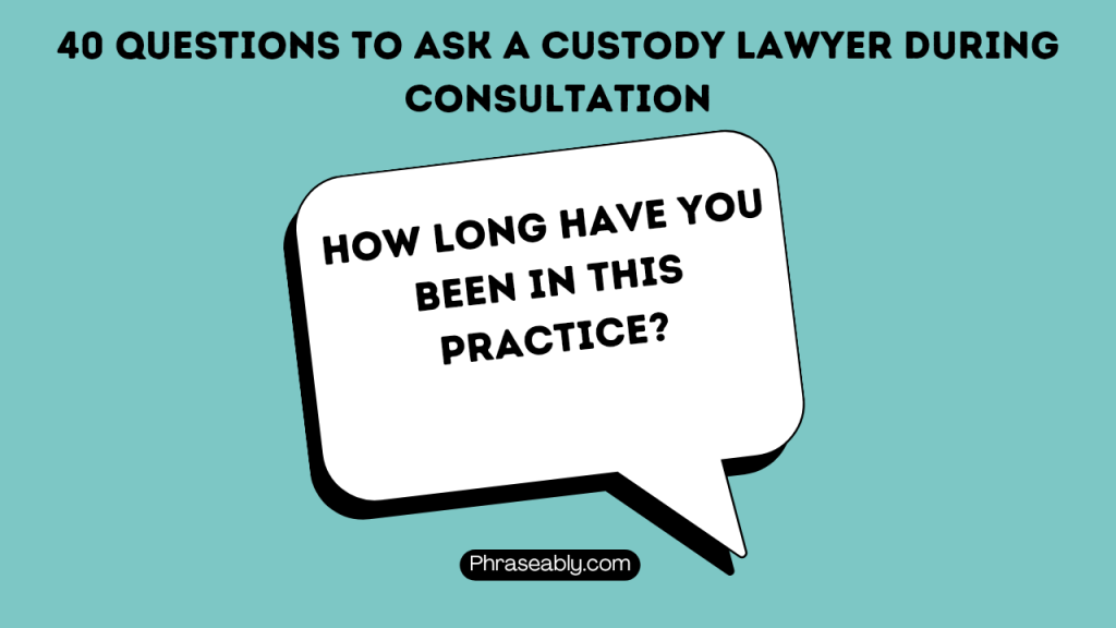 40 Questions to Ask a Custody Lawyer During Consultation 