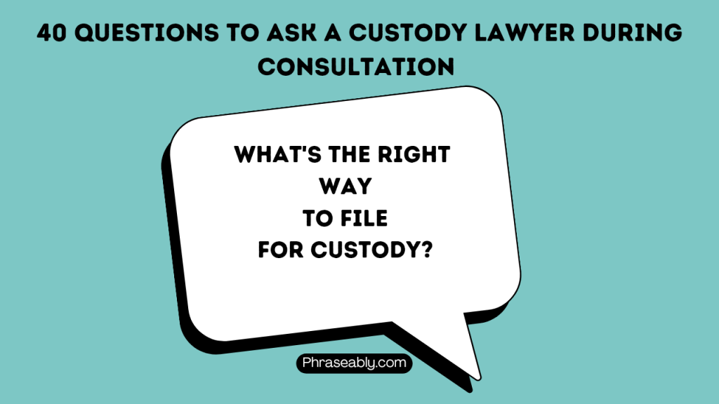 Questions to Ask a Custody Lawyer During Consultation 