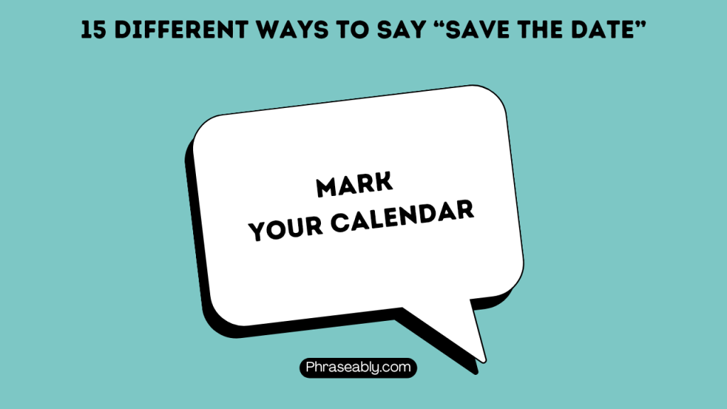 Different Ways to Say Save the Date