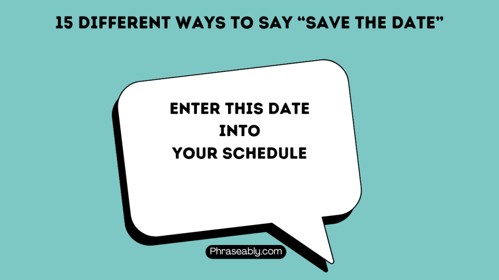 Different Ways to Say Save the Date