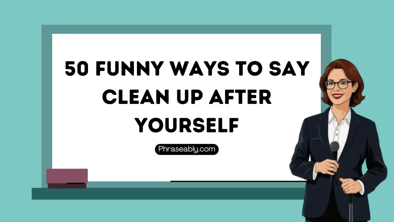 Funny Ways To Say Clean Up After Yourself