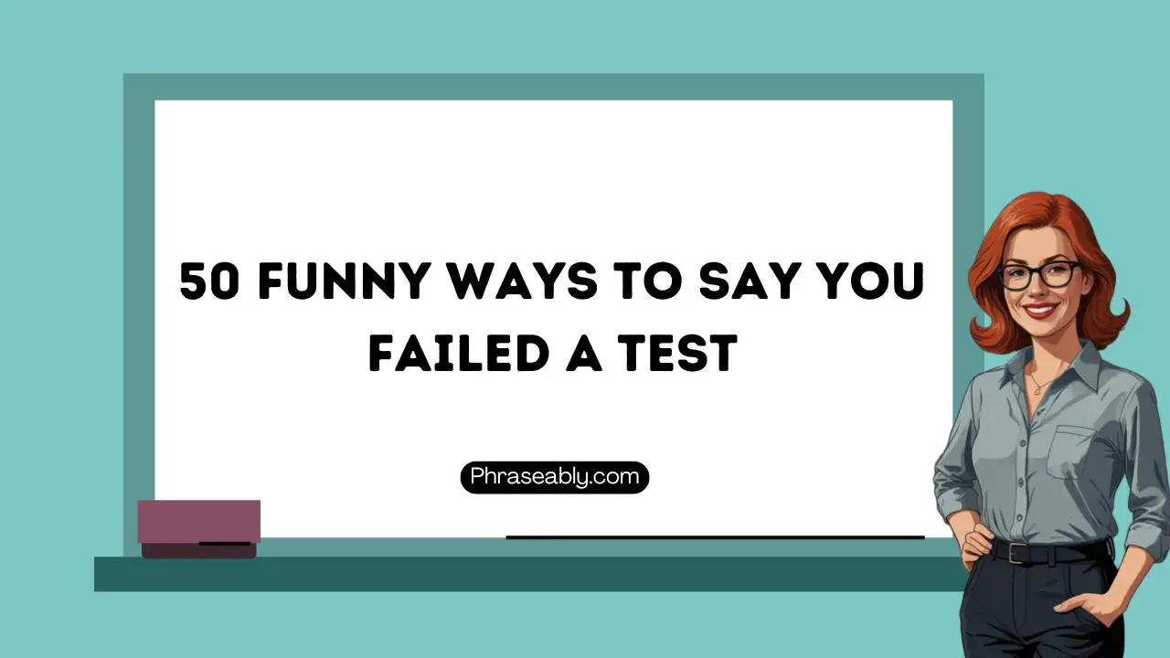 Funny Ways To Say You Failed A Test