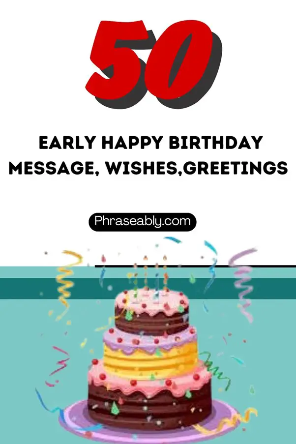 Early Happy Birthday Message Wishes Greetings