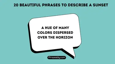 Beautiful Phrases to Describe a Sunset