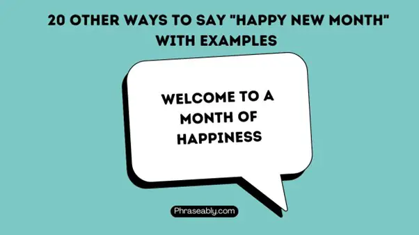 Other Ways to Say Happy New Month