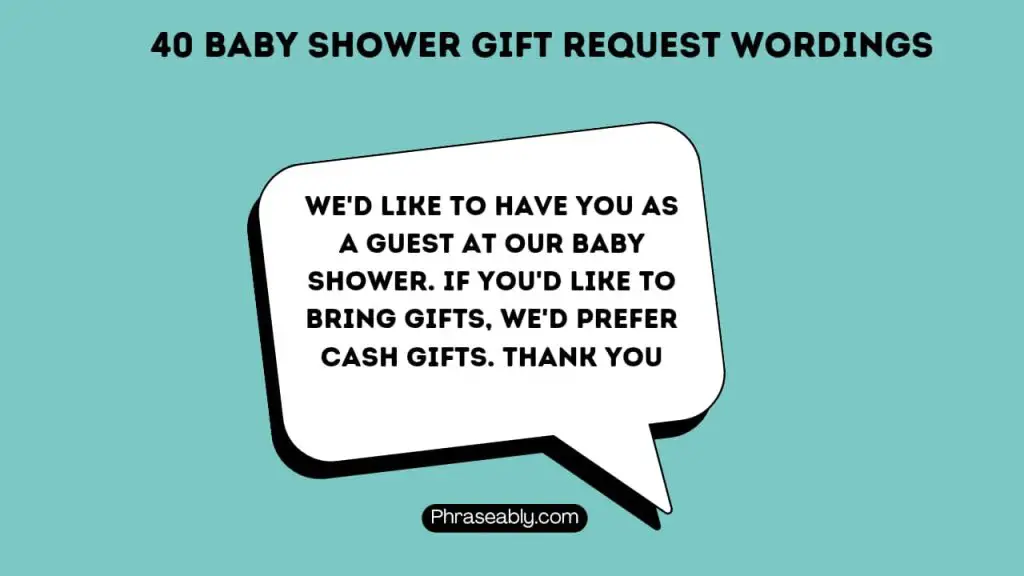 Baby Shower Gift Request Wordings