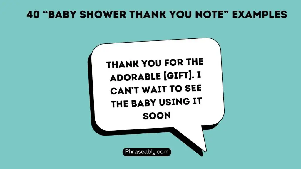 Baby Shower Thank You Note