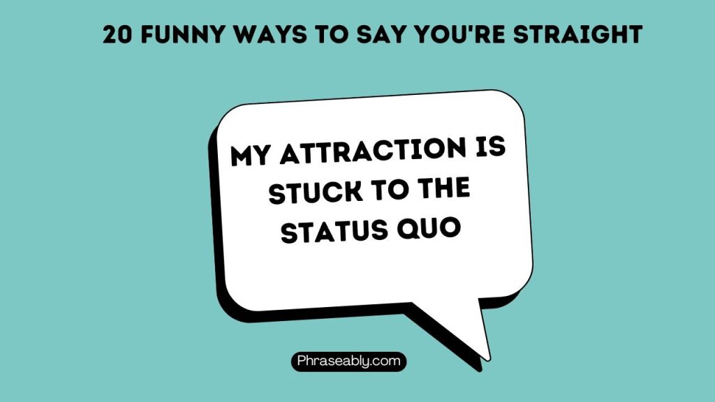 Funny Ways to Say You’re Straight 