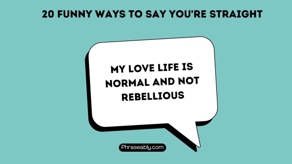 Funny Ways to Say You’re Straight 