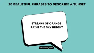 Beautiful Phrases to Describe a Sunset